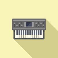 Flat design illustration of synthesizer keyboard vector
