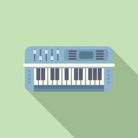 plano diseño ilustración de azul electrónico teclado vector
