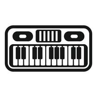 simplificado icono de música teclado vector