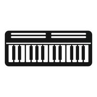 negro y blanco teclado icono vector