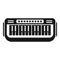 Black and white harmonica icon vector