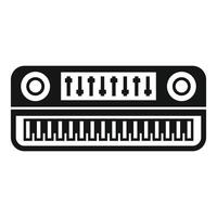illustration of a synthesizer keyboard icon vector