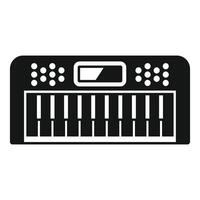 Flat icon illustration of a digital piano keyboard with display, perfect for musicrelated design vector