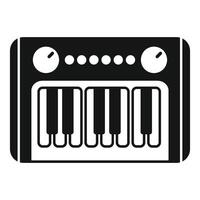 Simplified illustration of synthesizer keyboard vector