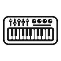 illustration of a synthesizer keyboard vector