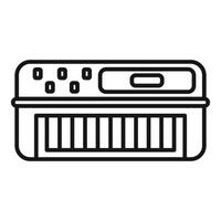 negro y blanco línea Arte de electrónico teclado vector