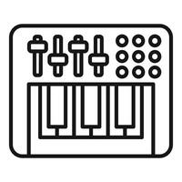 Line art illustration of a midi controller vector