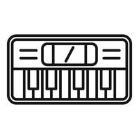 negro y blanco línea Arte ilustración de un teclado vector