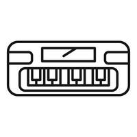 Outline illustration of a piano keyboard vector