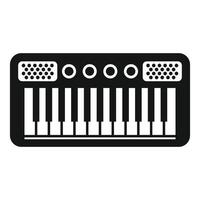 illustration of synthesizer keyboard icon vector