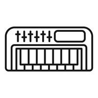 Line art illustration of electronic keyboard vector