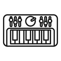 Outline illustration of a synthesizer keyboard vector
