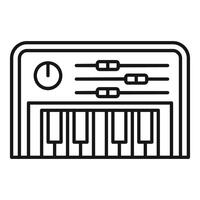 Outline illustration of synthesizer keyboard vector