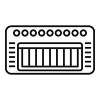 Black and white illustration of piano keyboard vector