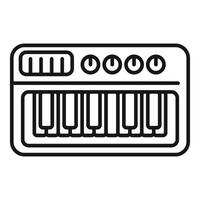 Outline illustration of a classic piano keyboard vector