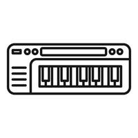 ilustración de un sintetizador teclado vector