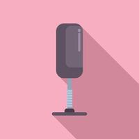 Modern retro microphone on pink background vector