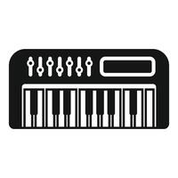 Black and white synthesizer icon vector