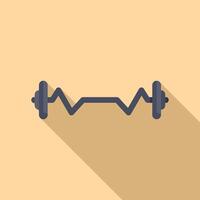 Barbell icon on tan background vector
