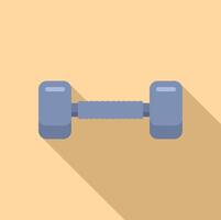 Flat design cartoon dumbbell icon vector