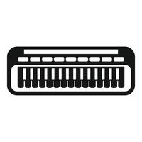 Graphic illustration of a black and white keyboard icon isolated on a plain background vector