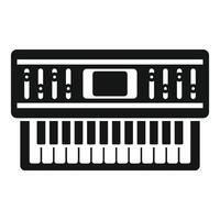 negro y blanco digital teclado icono vector