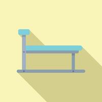 Flat design icon of a modern bench vector