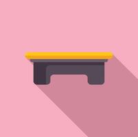 minimalista ilustración de un banco en rosado antecedentes vector