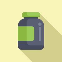 Flat design illustration of supplement bottle vector