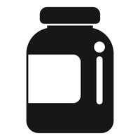 negro medicina botella icono aislado en blanco vector