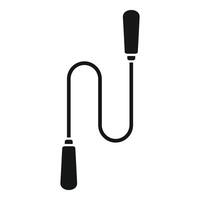 Silhouette of a jump rope on white background vector