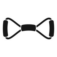 Simple illustration of a classic black bow tie silhouette, ideal for formal event designs vector