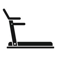 Black silhouette of a treadmill on white background vector