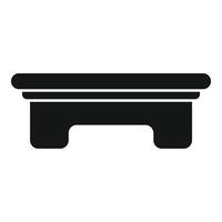 illustration of a black bench icon in a minimalistic style isolated on a white background vector