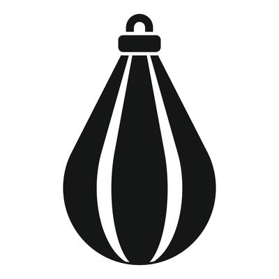 Boxing punching bag icon silhouette