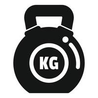 Black silhouette of a kettlebell vector