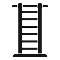 sencillo negro icono de un escandinavo gimnasio escalera usado para aptitud y fisioterapia ejercicios vector