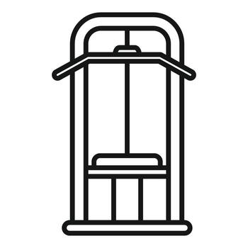 Swing set icon in simple line style vector