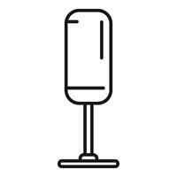 Black and white line illustration of microphone vector