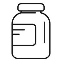 Line art illustration of a medicine bottle vector