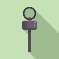 Flat design car key icon on green background vector