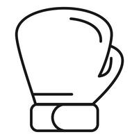 Outline of a boxing glove icon vector