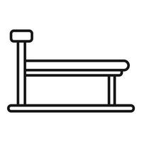 Icon of modern bench in linear style vector