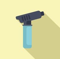Flat design icon of handheld torch lighter vector