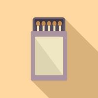 Flat design illustration of a matchbox vector