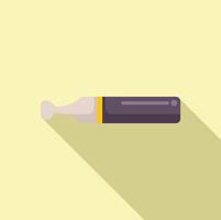 Flat design vape pen icon on pastel background vector