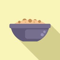 illustration of a bowl of cereal vector