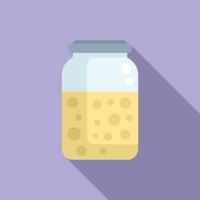 graphic of a stylized honey jar with golden honey on purple background vector