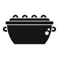 Black colander icon isolated on white vector