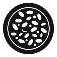 Monochromatic illustration of a crosssectioned pomegranate vector